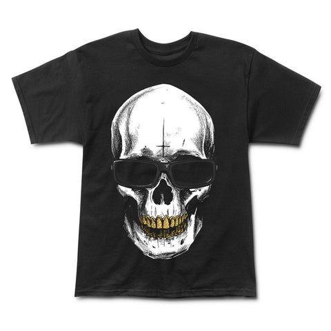 Gangsta Grillz Black Tshirt Design by Logios