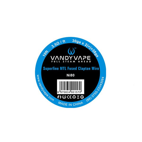 VandyVape Superfine Wire -Ni80 Clapton - subohmnia vape shop electronic cigarettes